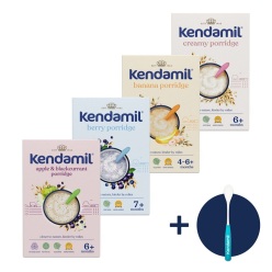 4x KENDAMIL Variace ovocných kaší (150 g), 6m+