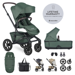 EASYWALKER Kočárek kombinovaný Jimmey Pine Green XXL AIR + RWS