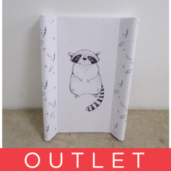 CEBA Podložka přebalovací 2-hranná s pevnou deskou (50x70) Comfort Raccoon