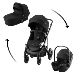 Set kočárek Smile 5Z + hluboká korba + autosedačka Baby-Safe PRO, Space Black