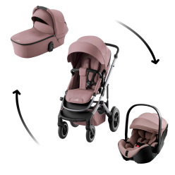 Set kočárek Smile 5Z + hluboká korba + autosedačka Baby-Safe PRO, Dusty Rose