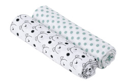 Swaddle Burp blanket 120x120 Little Chums dog