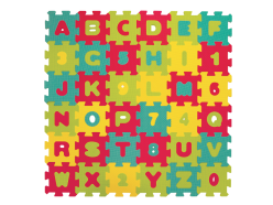 Puzzle pěnové 90x90cm písmena a čísla