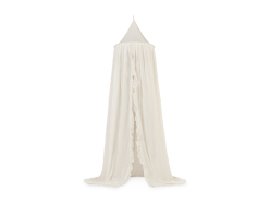 Nebesa nad postýlku Vintage 245cm Ruffle Ivory