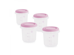 Kelímky na jídlo s víčkem Pink 4ks