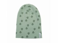 LODGER Beanie Print Rib Silt Green 0 - 6 měsíců