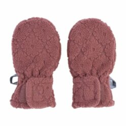 LODGER Mittens Folklore Fleece Rosewood 0 - 12 měsíců