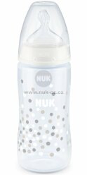 NUK FC+ láhev s kontrolou teploty, 300 ml bílá