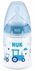 NUK FC+ láhev s kontrolou teploty, 150 ml modrá