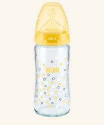 NUK First Choice+ láhev, 240 ml - žlutá