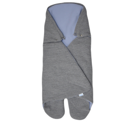 Zavinovačka – fusak do autosedačky úplet+fleece - grey