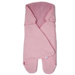 Zavinovačka – fusak do autosedačky úplet+fleece - pink