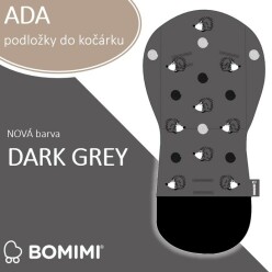 ADA Podložka do kočárku JEŽEK dark grey