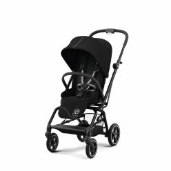 Sportovní kočárek cybex Eezy S Twist + 2 black leather Moon Black