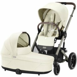 Kočárek CYBEX Balios S Lux + Cot S Lux Seashell Beige Taupe Frame