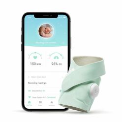 Chytrá ponožka Owlet Smart Sock 3 - světlezelená
