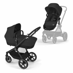 Kočárek Cybex Eos Lux - Moon Black (Black Frame)