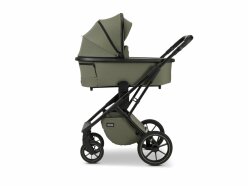 Kočárek Moon PIÚ Black Matt - Moss Green