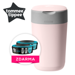 Balíček Tommee Tippee Koš na pleny Sangenic Twist & Click růžový