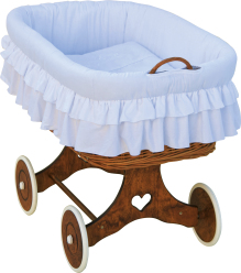 Proutěný košík na miminko Scarlett Martin - bílá