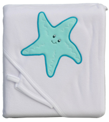 Dětský ručník bílý - Modrá hvězda