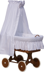 Proutěný košík na miminko s nebesy Scarlett Péťa - bílá