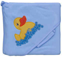 Froté ručník - Scarlett kačenka s kapucí - modrá